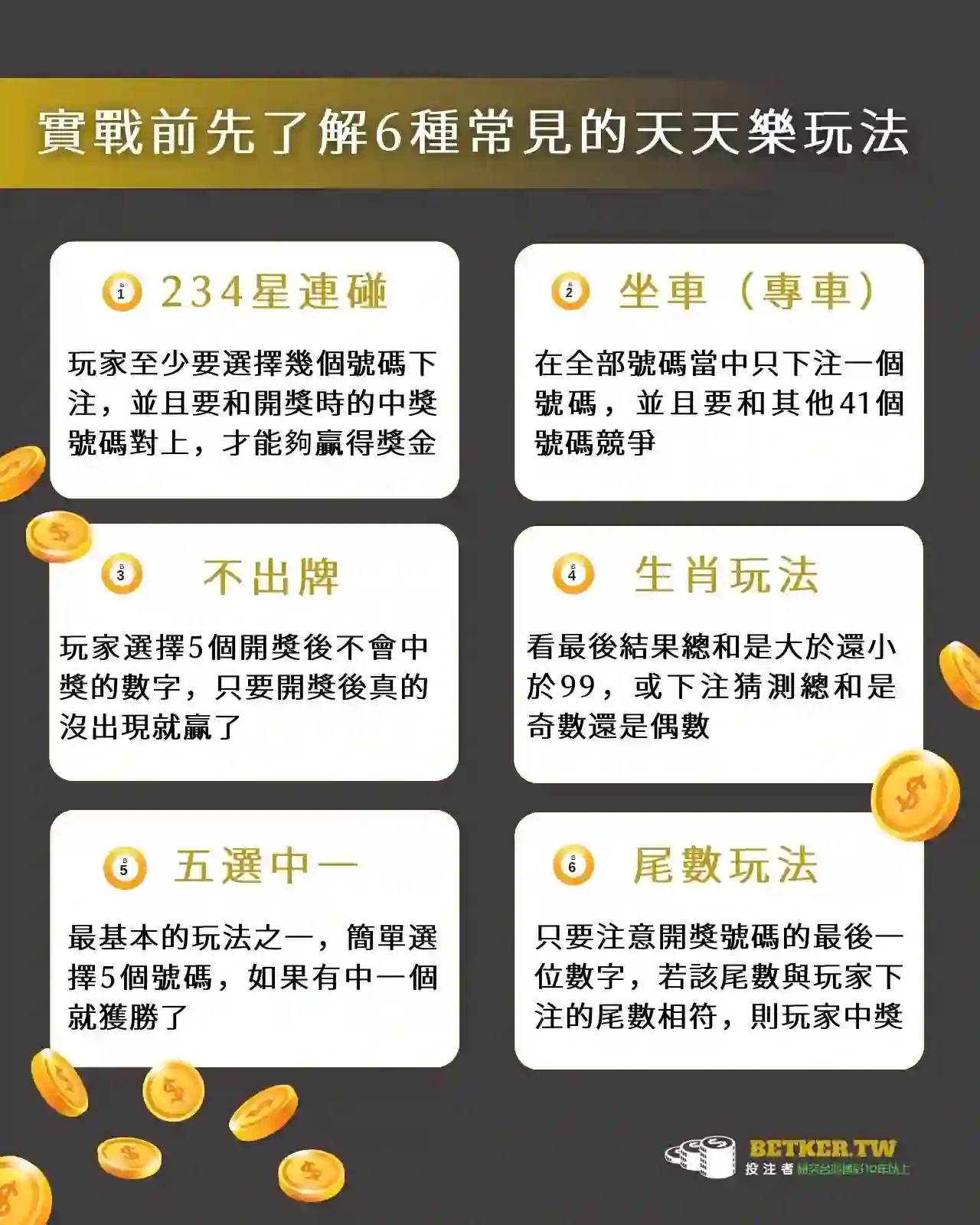 實戰前先了解 6 種常見的天天樂玩法